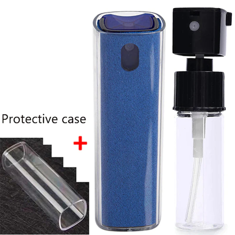 2 in 1 Phone Screen Cleaner Spray Computer Mobile Phone Screen Dust Remover Tool Microfiber Cloth for Iphone Ipad Apple Polish